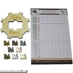 Regal Games Mexican Train Domino Expansion Set 8 Metal Marker Trains with Unique Finishes Replacement Wooden Hub Scoresheet  B07JPLSF6B